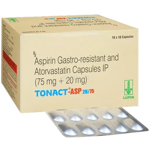 tonact asp 20/75 capsule 10's